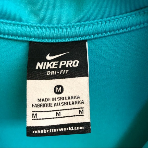 Nike Pro Warm Dri-fit Active 1/2 Zip Lined Top Shirt / Women's Medium / Exercise - Picture 6 of 10